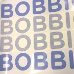 Colour Vinyl lettering